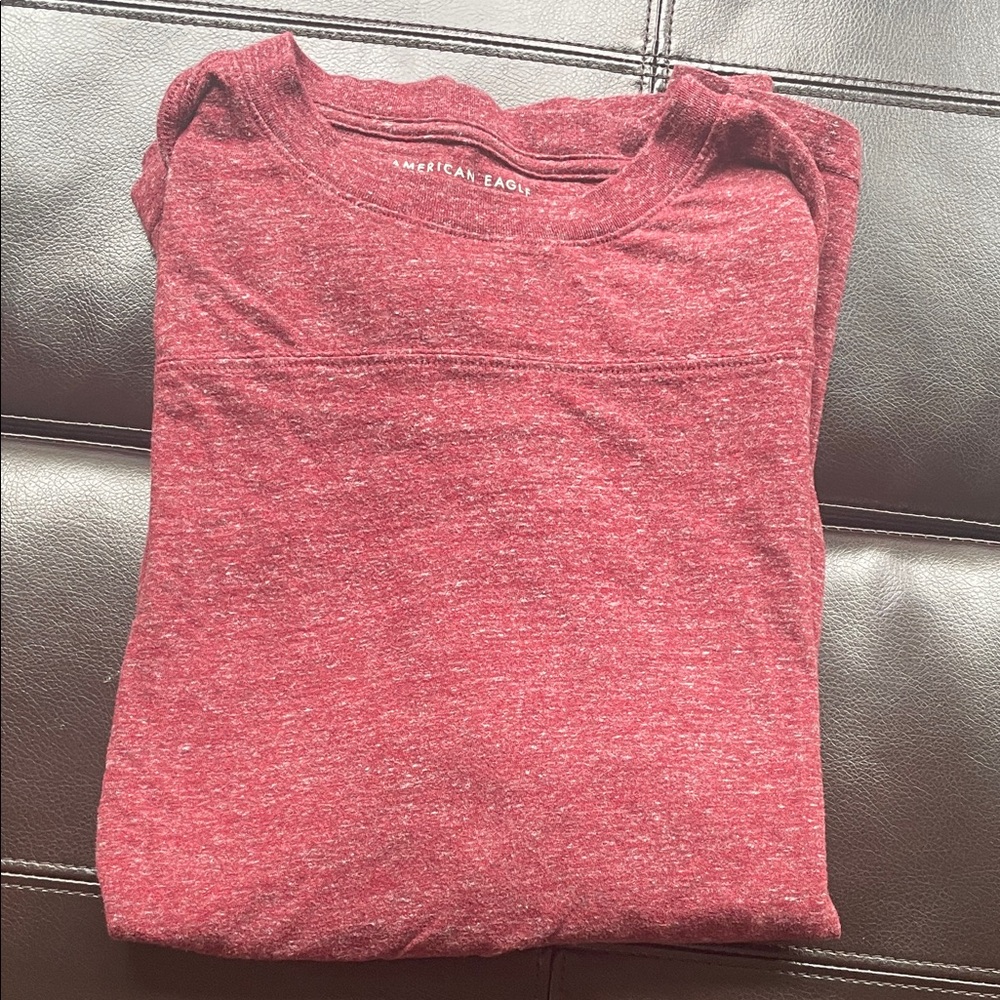 American Eagle Outfitters Red Long Sleeve Tee